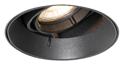 Moderne inbouwspot zwart GU10 rond trimless - Oneon Modern GU10 Binnenverlichting Lamp
