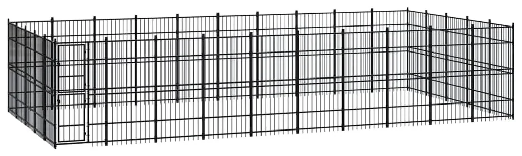vidaXL Hondenkennel 46,08 m² staal
