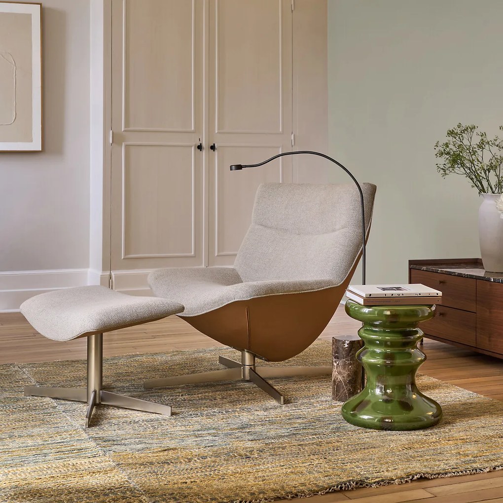 Draaibare relaxfauteuil met voetenbank, Wesley