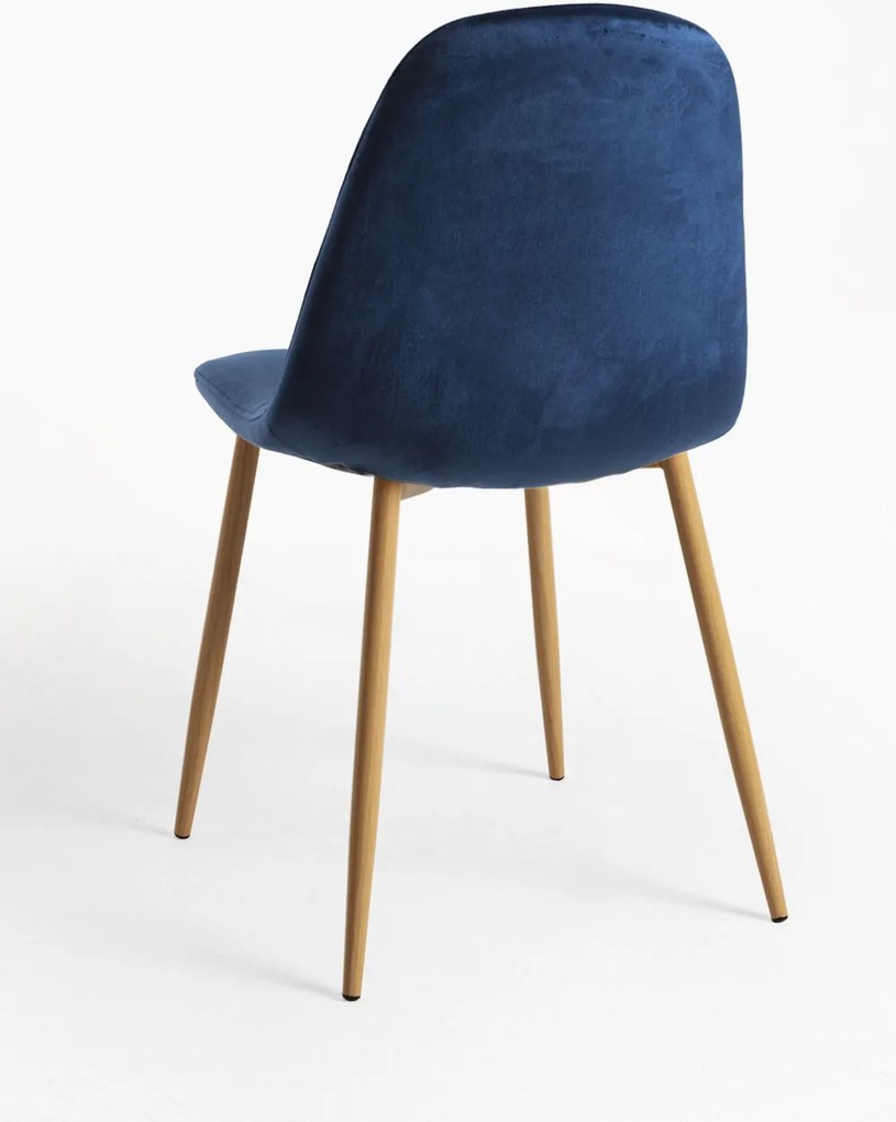 Set 4 Teok Fluwelen Stoelen