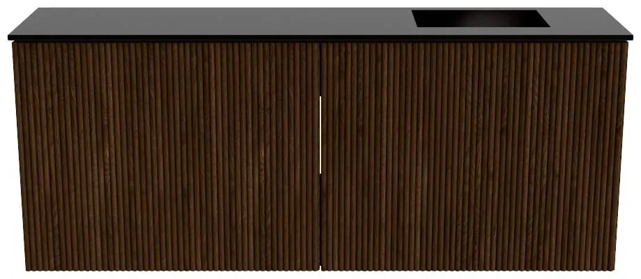 Mondiaz Joya 100cm toiletmeubel walnut met wastafel faye rechts zonder kraangat urban