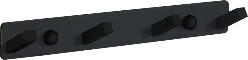 Mexen viervoudige handdoekhanger, zwart - 709174-70