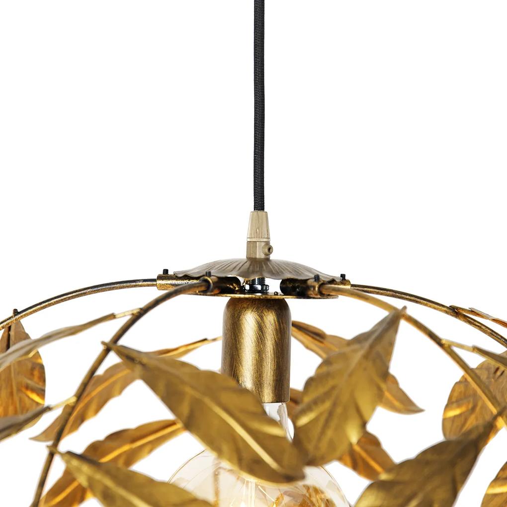 Vintage hanglamp antiek goud 50 cm - Linden Klassiek / Antiek E27 rond Binnenverlichting Lamp