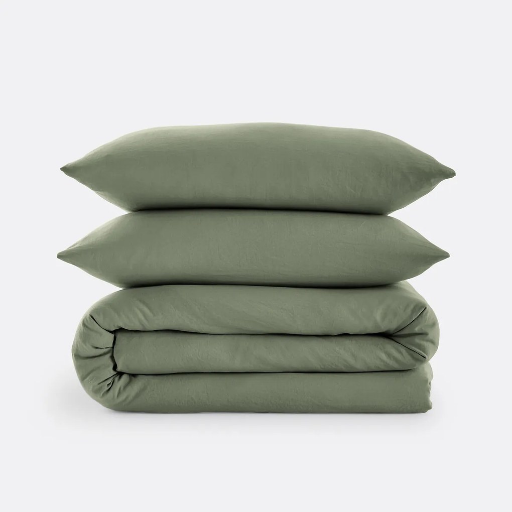 Bedset in gewassen microvezel, recycled polyester