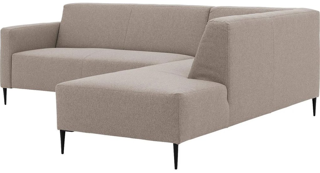 Goossens  Key West grijs, stof, 2,5-zits, modern design met ligelement rechts