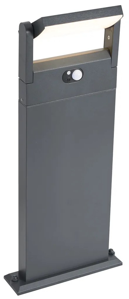 Buitenpaal donkergrijs met bewegingssensor 60cm IP54 solar - Judge