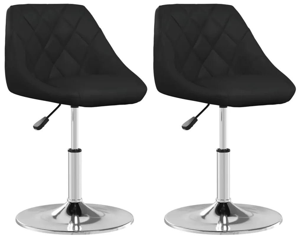 vidaXL Eetkamerstoelen 2 st kunstleer zwart