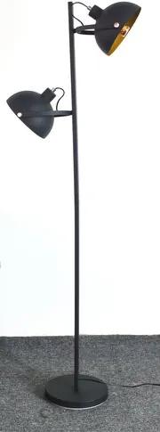 Arras Industrieel Design Vloerlamp 2-Lichts Goud Zwart