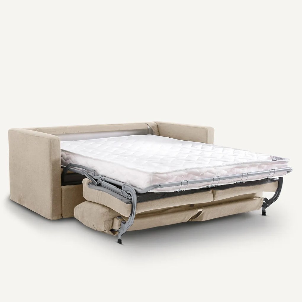 Sofa 3-er, omvormbaar, in dik stonewashed linnen, NÉO KINKAJOU