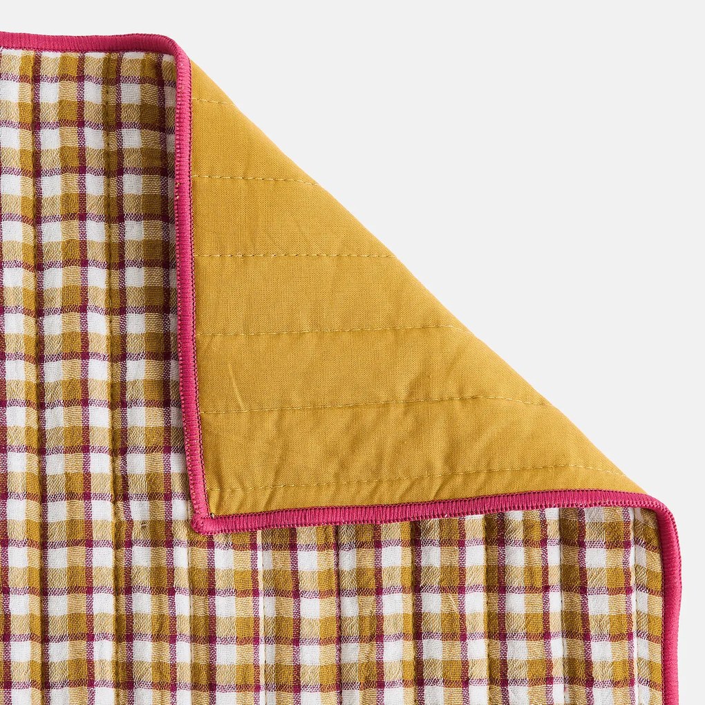 Set van 2 geweven geruite placemats van tetra, NINON