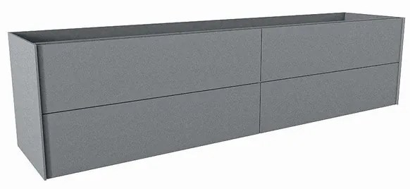 Mondiaz TENCE wastafelonderkast - 200x45x50cm - 4 lades - push to open - softclose - Plata M37181Plata