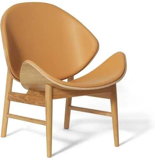 Warm Nordic The Orange fauteuil gestoffeerd Soavé Nature eiken
