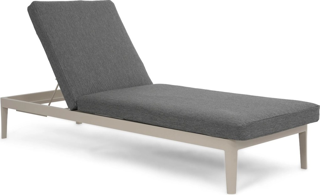 Lifestyle Garden Furniture Mateo Ligbed Met Kussen Loft/dark Grey Aluminium Taupe
