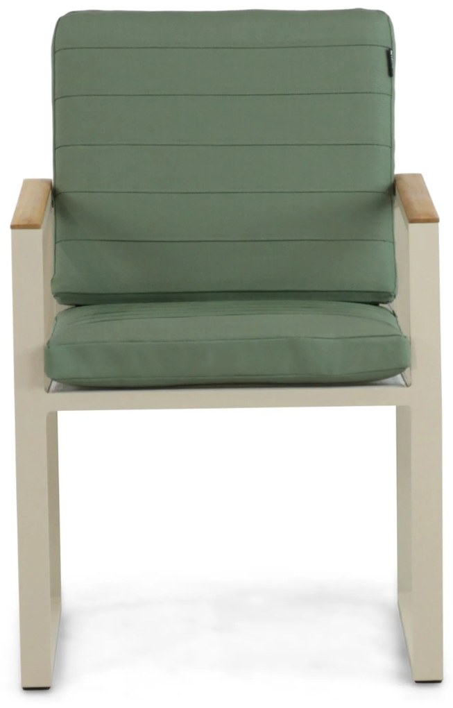 Tuinstoel Aluminium/Teak Taupe-naturel-bruin Lifestyle Garden Furniture Faro