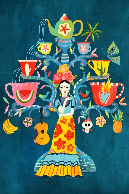 Ilustratie Frida Mexican Tree of Life, Uta Krogmann
