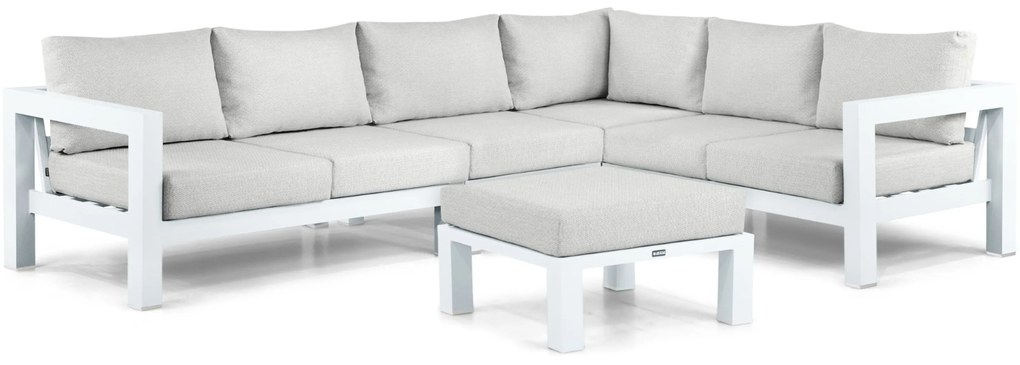 Hoek loungeset 6 personen Aluminium Wit Lifestyle Garden Furniture Luca