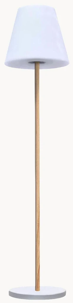 Dimbare solar vloerlamp Standby met houten voet