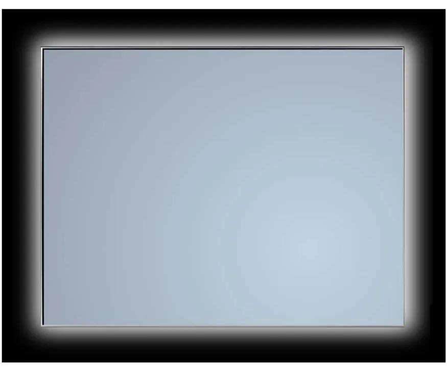 Sanicare Spiegel Ambiance 100 cm.  met "Warm White" leds (dimbaar met handsensor schakelaar) omlijsting alu