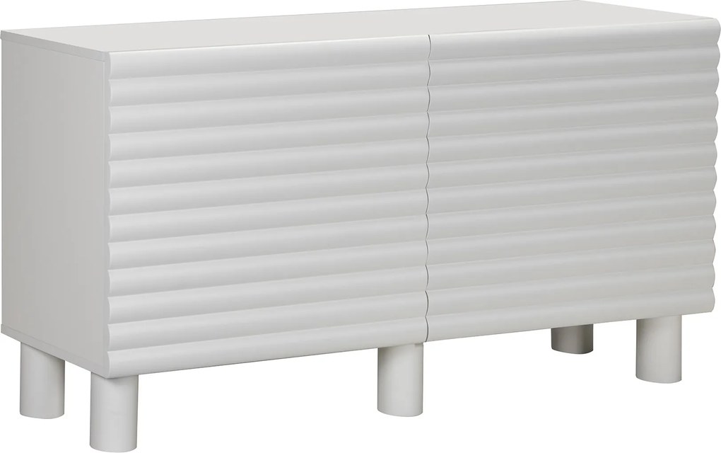 Mat Wit Dressoir Met Strepen 150 Cm - 150x40x75cm.