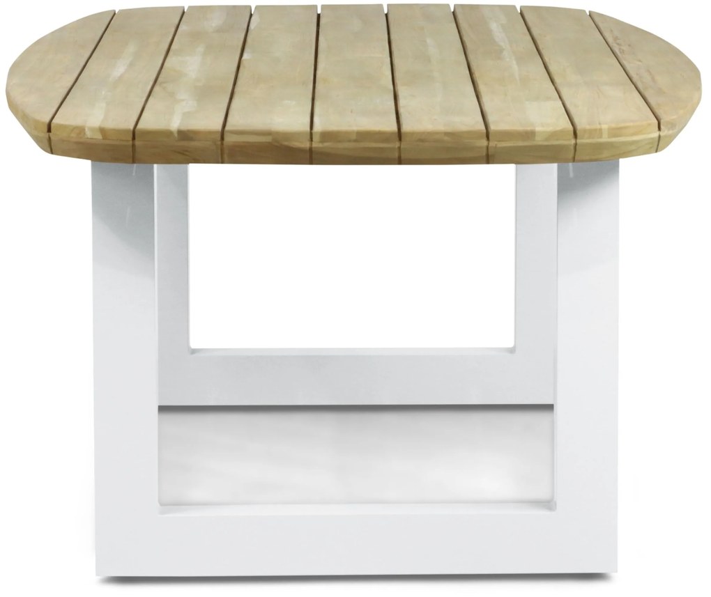 Dining Tuintafel rechthoekig 240 x 100 cm Aluminium/Teak Wit Falcon/Talai