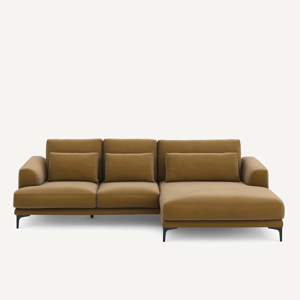 XL hoekbank rechts in linnen fluweel, MARSILE