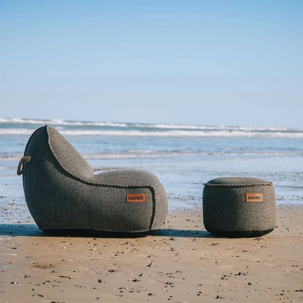 Cobana Lounge Stoel & Pouf Outdoor - Kirra Noir