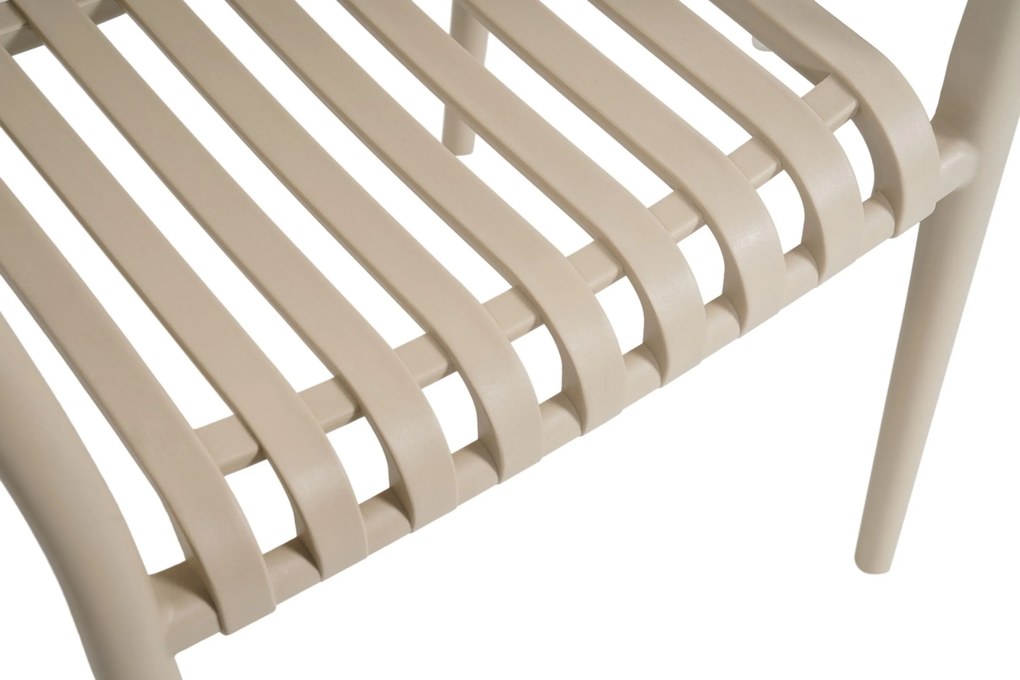 Tuinset 6 personen 210 cm Kunststof Zand/Beige Domani Furniture Alba/Creta