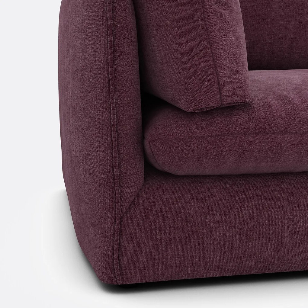 3-zits rechte bank in gestructureerde stof, Malo