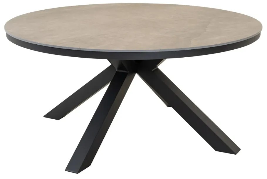 Lesli Living  Ronde Tuintafel Davos - Ø158 cm - Keramisch Glas - Lesli Living