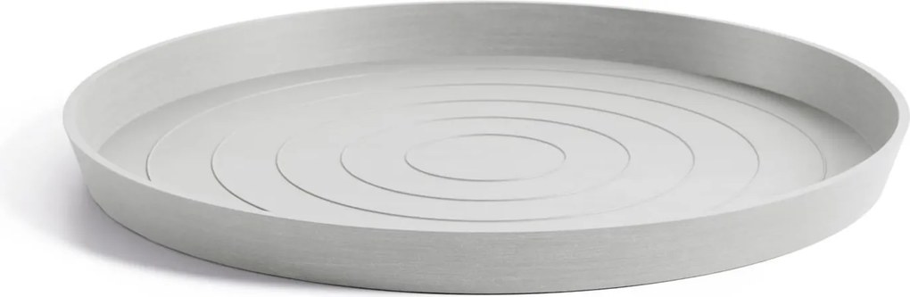 ecopots onderschotel met waterreservoir- Rond - White Grey - Diameter 58,7 x H4,5 cm
