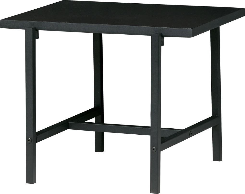 BePureHome | Bijzettafel turn hoogte 40 cm x breedte 50 cm x diepte 44 cm zwart bijzettafels metaal, hout tafels meubels | NADUVI outlet