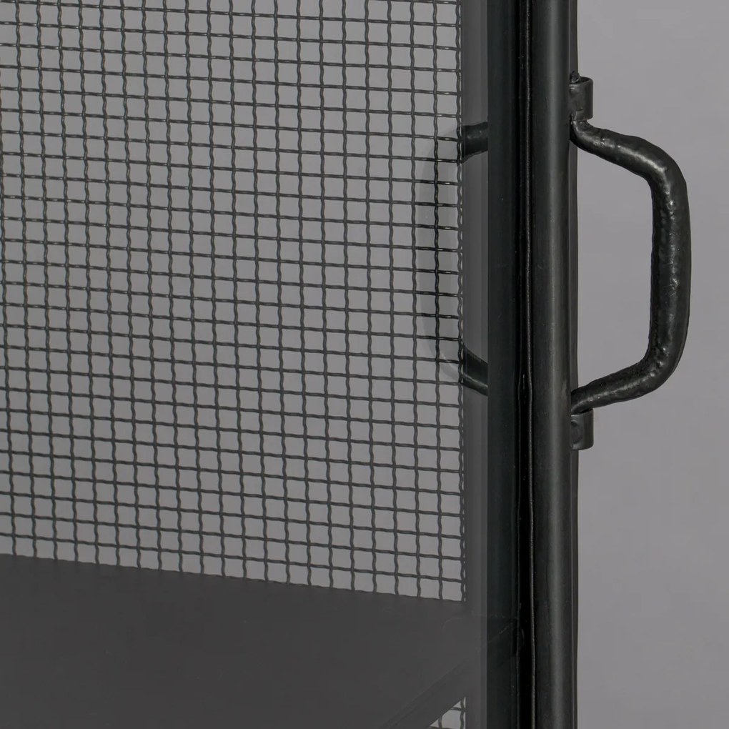 Dutchbone Oval Ovale Vitrine Zwart Metaal - 46x46x181cm.