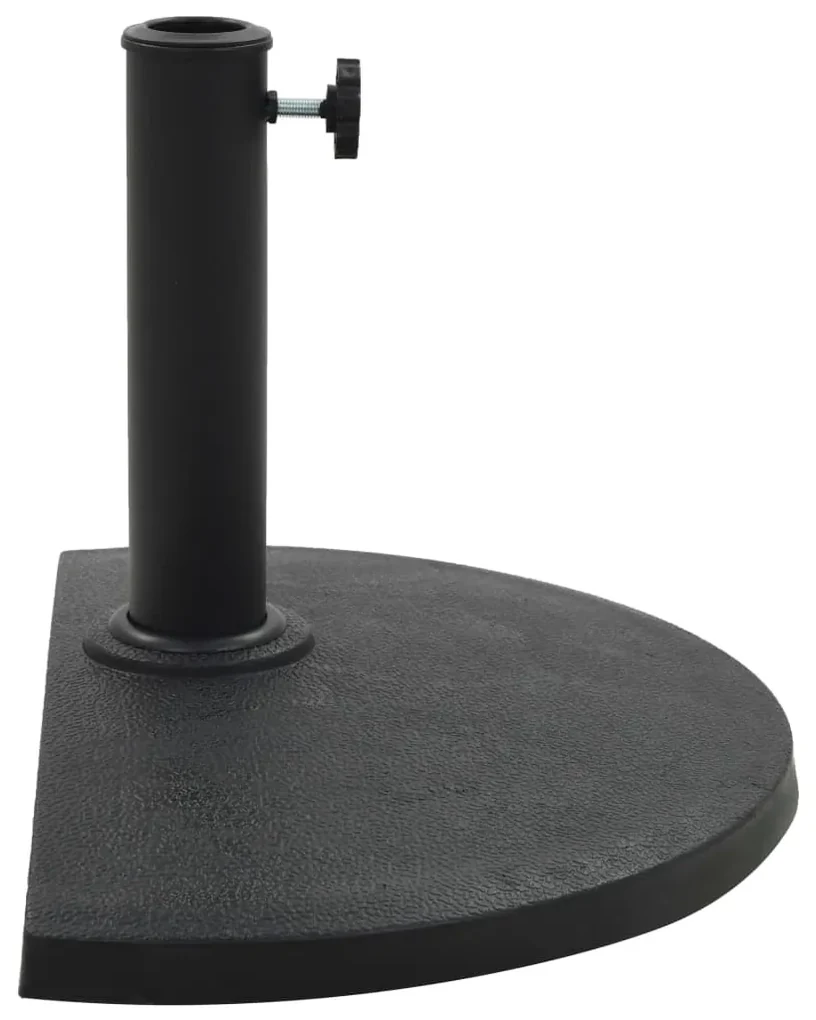 vidaXL Parasolvoet halfrond 9 kg polyresin zwart