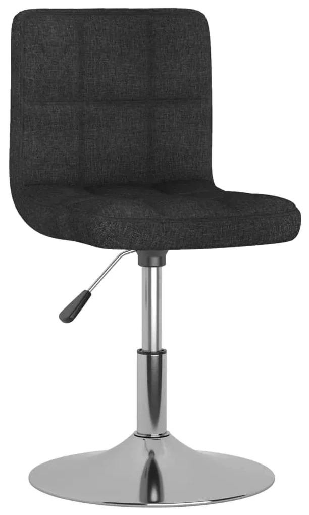 vidaXL Eetkamerstoelen draaibaar 4 st stof zwart