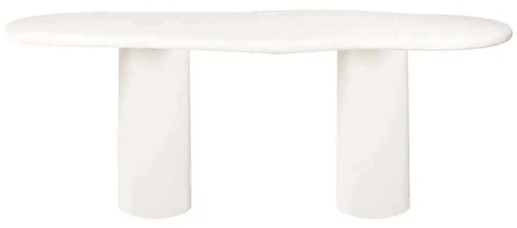 Richmond Interiors Bloomstone Witte Eettafel Organisch Beton - 260 X 110cm.