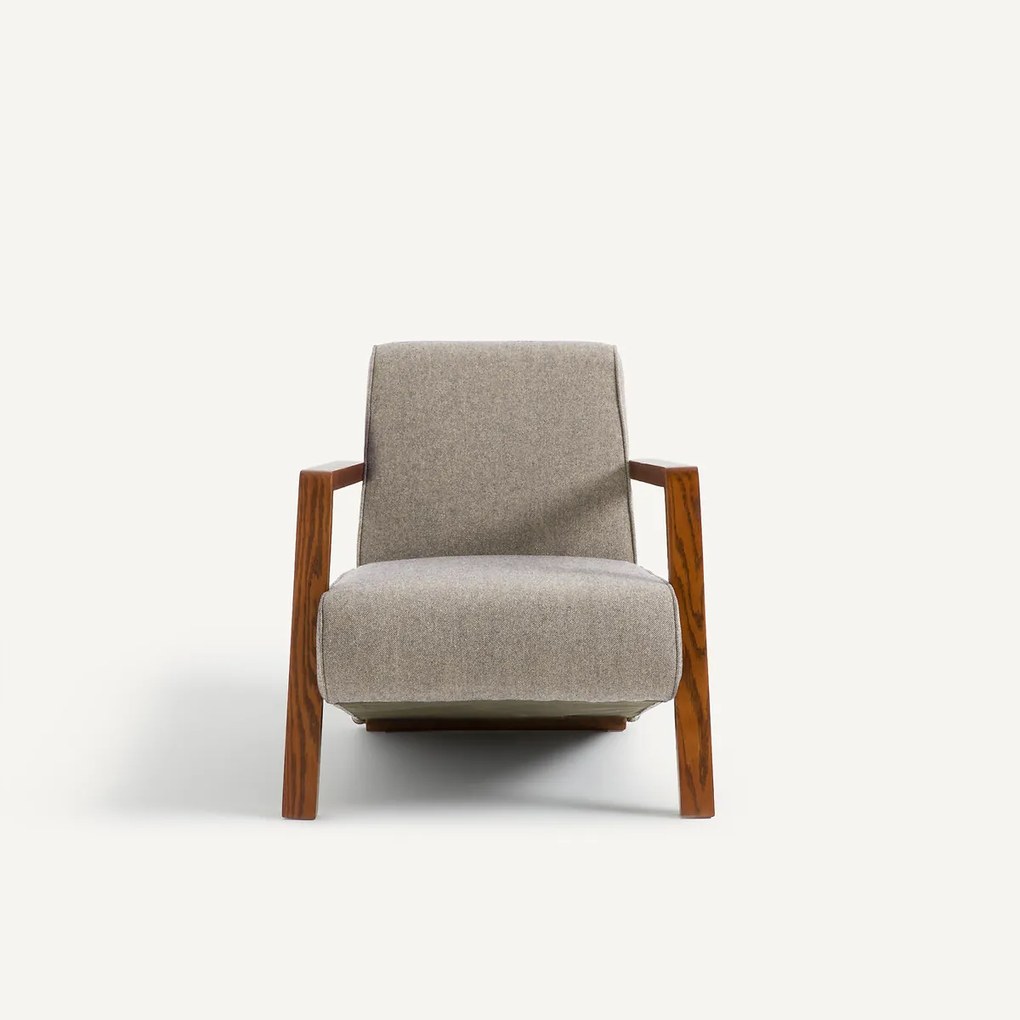 Fauteuil in wol en polyester Sanami