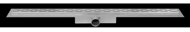 Easy Drain Compact 50 douchegoot RVS met enkele plaat RVS standaard RVS flens waterslot 50mm 80cm inbouw diepte 83mm met zijuitloop EDCOMPR800-50