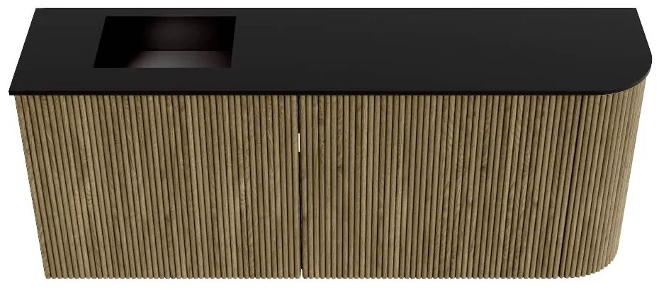 Mondiaz Joya 100cm toiletmeubel ronding rechts dusk met wastafel faye links zonder kraangat urban
