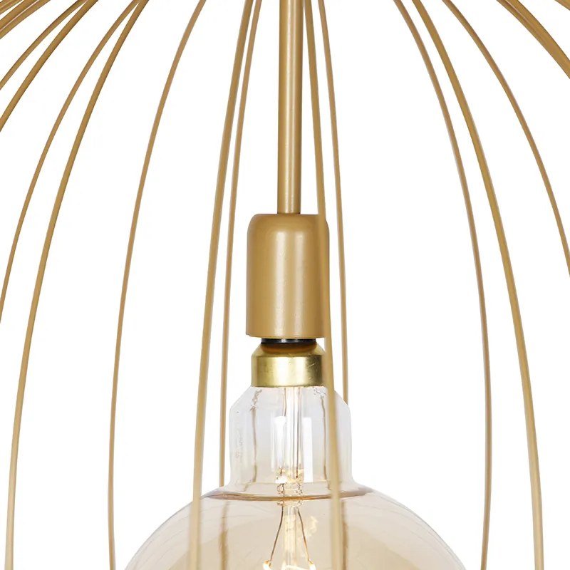 Design hanglamp goud 60 cm - Wire Dos