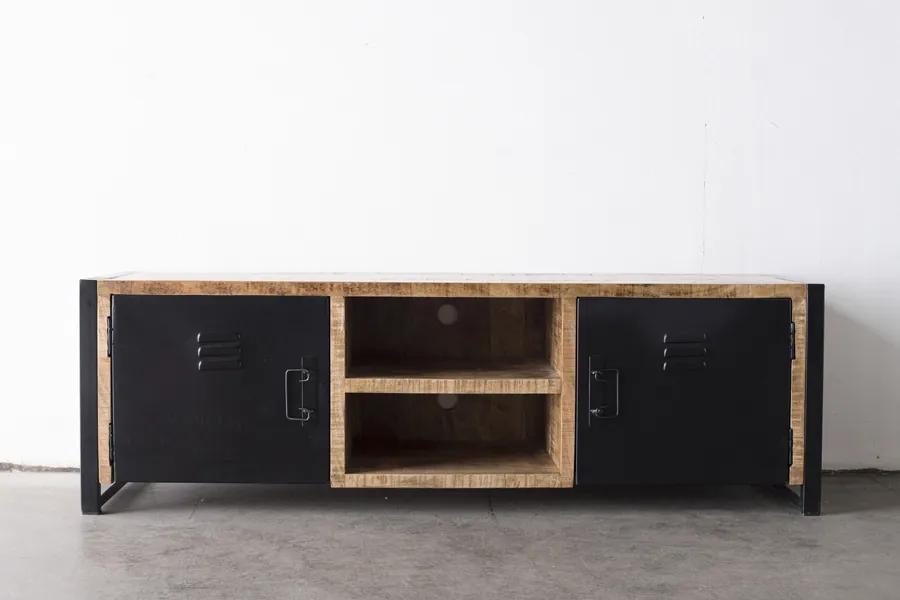 Tv-meubel Label  160 cm cm - Hout - Giga Meubel - Industrieel & robuust