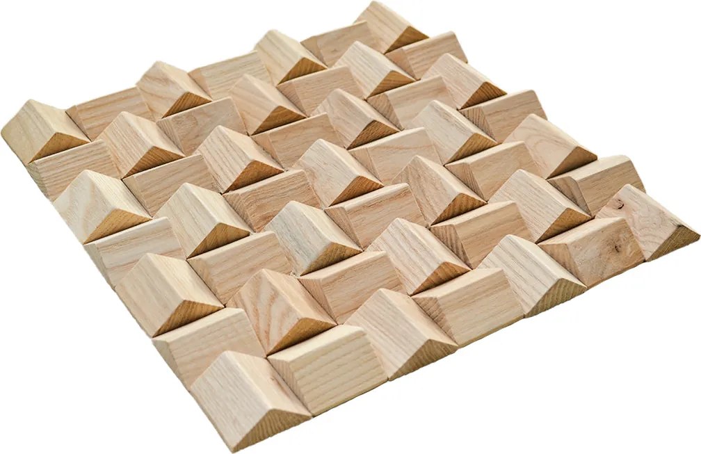 3D Houten Wandpaneel | Ash | 30×30 cm | Wanddecoratie