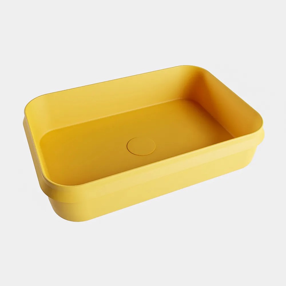 Mondiaz Arvo Solid Surface waskom 55x38cm ocher