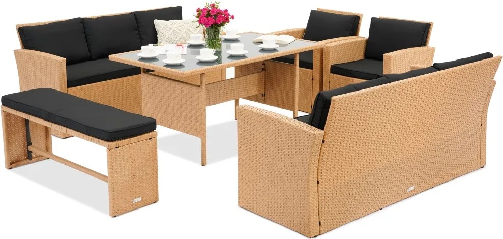 Marseille Apetito 10 Tuinpunt technorattan tuinmeubelen beige