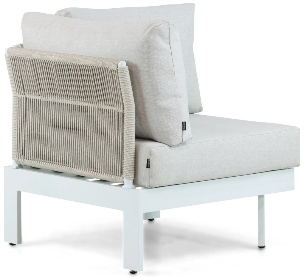 Hoek loungeset 5 personen Aluminium Wit Lifestyle Garden Furniture Lorenzo