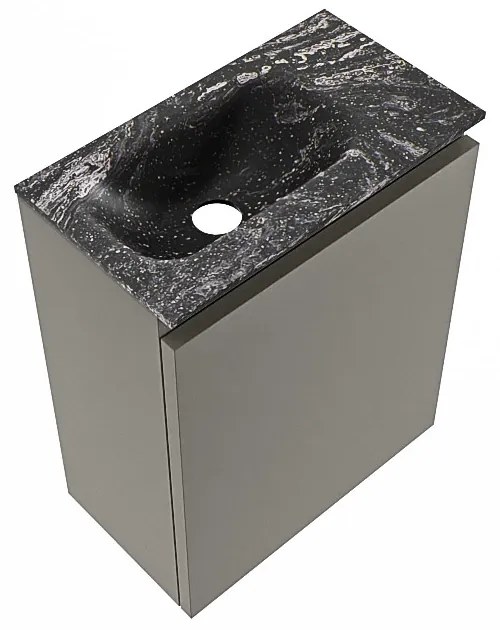 Mondiaz Ture DLux toiletmeubel 40cm smoke met wastafel lava links met kraangat