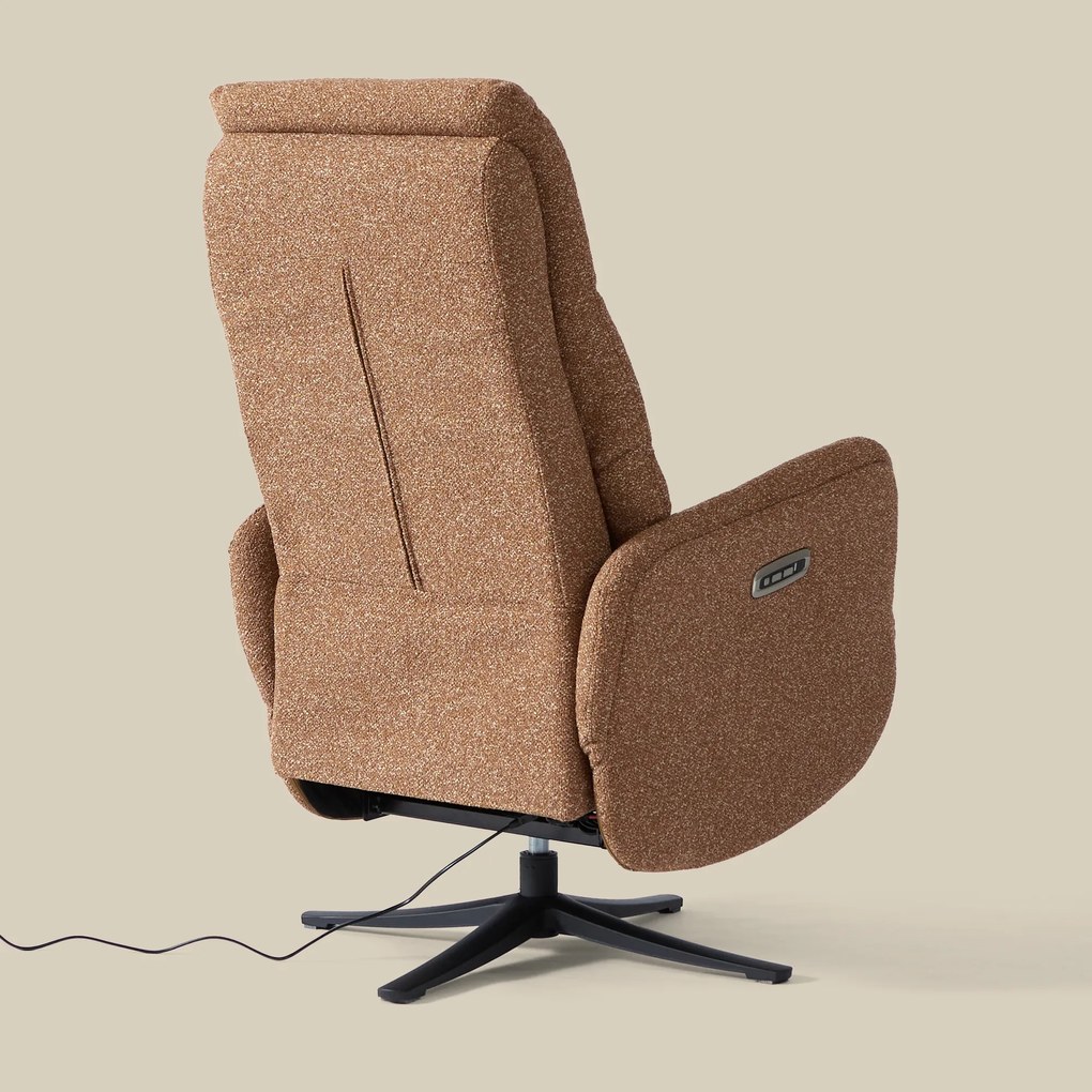 Elektrisch Verstelbare Stoel Stof Terracotta