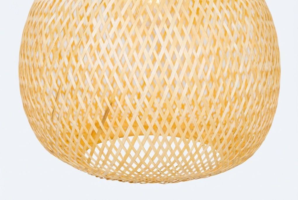 Oosterse Buiten Hanglamp Bamboe IP - Rafael Staal Taupe