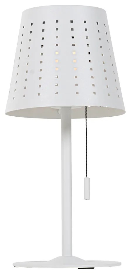 Set van 2 tafellampen wit incl. LED 3-staps dimbaar oplaadbaar en solar - Ferre