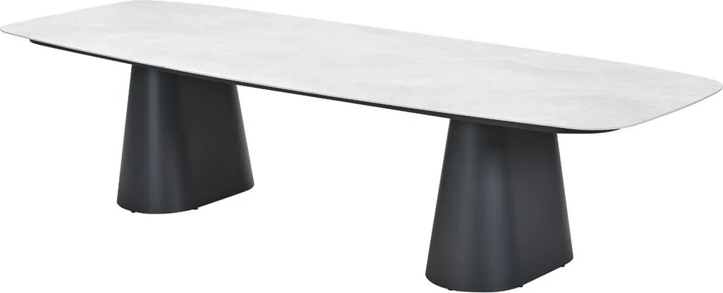 Garden Impressions Noah tuintafel 320x120 cm - donker grijs - verona sand