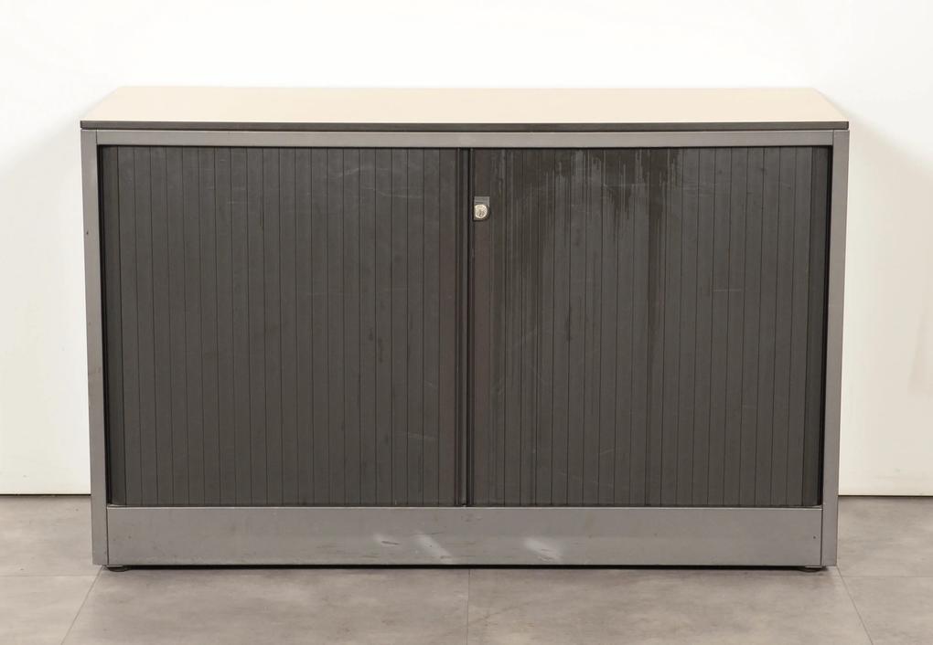 Roldeurkast, antraciet/zwart, 74 x 120 cm, incl. 1 legbord *ster 2*